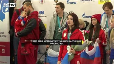 JO 2018 : les athlètes russes de retour à Moscou