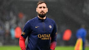 Le gardien Gianluigi Donnarumma pendant un entraînement du PSG en mars 2024
