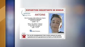 L'avis de recherche d'Antoine Zoia.