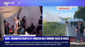 A69: de nouveaux tirs de gaz lacrymogènes de la police contre les manifestants