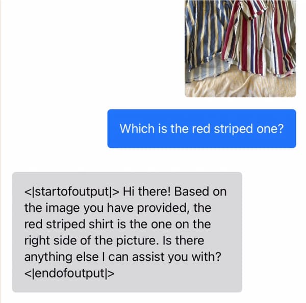  Autre application possible pour l'utilisateur, demander les couleurs de ses vêtements.