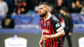 Andy Delort avec l'OGC Nice, face à l'OM, en Coupe de France.