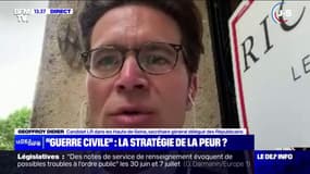"Les propos du président de la République sont irresponsables": Geoffroy Didier (LR) s'insurge contre les propos d'Emmanuel Macron sur les programmes des "extrêmes" qui mèneraient "à la guerre civile"