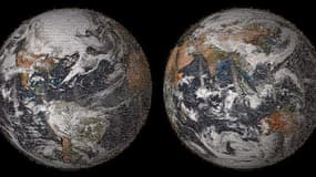 La planète Terre reconstituée par la Nasa à partir de selfies.