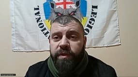 Mamuka Mamulashvili, commandant de la légion géorgienne, présent en Ukraine. 