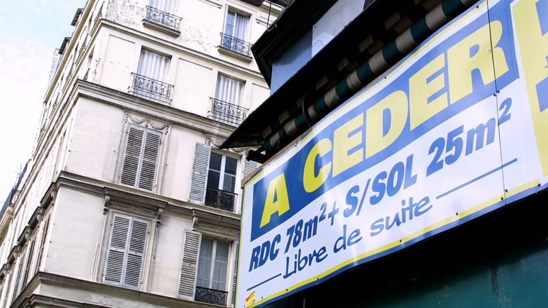 Un local commercial à céder, à Paris (photo d'illustration)