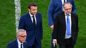 Emmanuel Macron et Noël le Graët en mai 2022