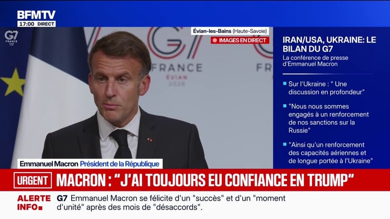 Emmanuel Macron: "J'ai toujours eu confiance dans le président Trump"