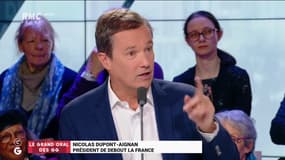 "Je l'ai traité de cireur de pompes, ce qui est la réalité": Nicolas Dupont-Aignan ne regrette pas ses propos envers Patrick Cohen