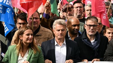 Olivier Faure, Marine Tondelier et Fabien Roussel.