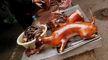 Marché de viande à Hanoï, Vietnam
