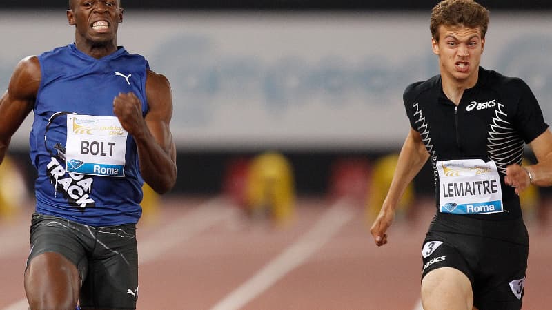 Lemaitre est resté dans la foulée de Bolt jusqu'aux 60m
