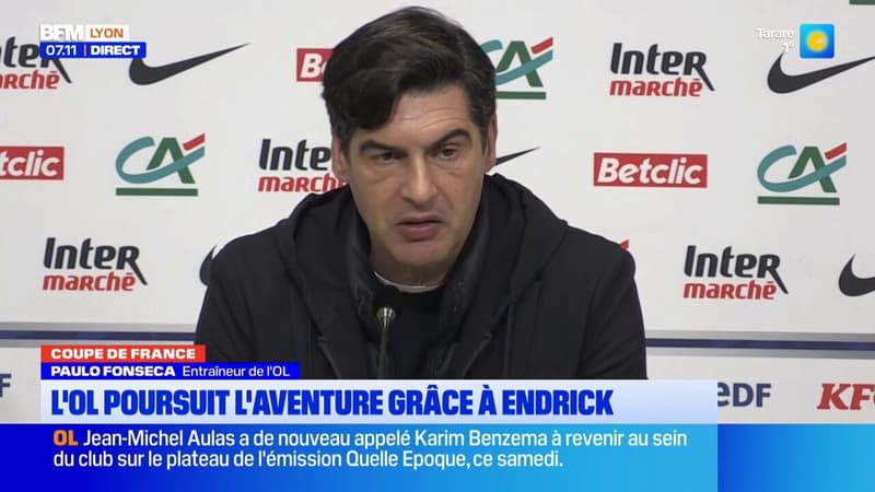 "Il a fait de bonnes choses" : pour son premier match avec l'OL, Fonseca encense Endrick