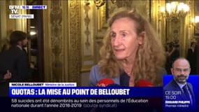 Nicole Belloubet sur les quotas: "Le plan présenté ce matin est cohérent et équilibré"