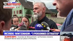 Incendie à Wintzenheim: le lieutenant-colonel Philippe Hauwiller estime qu'"il est probable que l'incendie soit parti du premier étage"