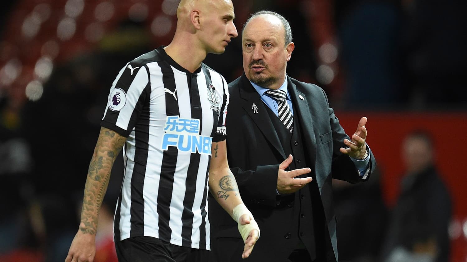 Jonjo Shelvey et Rafa Benitez Jonjo Shelvey et Rafa Benitez