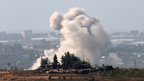 Un bombardement israélien sur la bande de Gaza, le 15 novembre 2023 