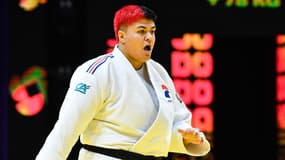La judokate française Julia Tolofua lors des Mondiaux de judo en mai 2023