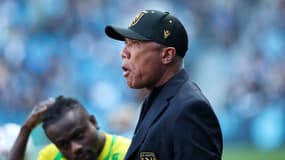Antoine Kombouaré lors du Havre-Nantes, le 30 mars 2025.