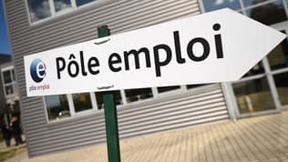 Un panneau indiquant une agence Pôle emploi (photo d'illustration).