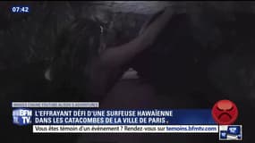 L'effrayant défi d'une surfeuse hawaïenne dans les catacombes de Paris - 02/11