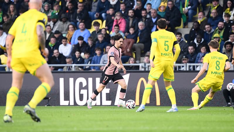 Vitinha lors de Nantes-PSG le 22 avril 2025. 