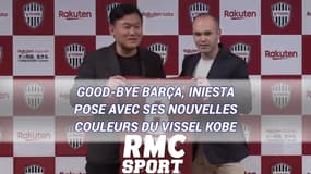 Good-bye Barça, Iniesta pose avec ses nouvelles couleurs du Vissel Kobe