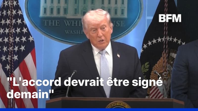 Donald Trump affirme que la signature d'un accord avec l'Iran est prévue pour ce dimanche