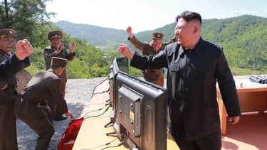 Une photo du leader nord-coréen Kim Jong-un diffusée par Pyongyang le 4 juillet 2017.