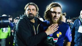 Guillaume Allanou et Léo Yobé après la qualification de Saint-Brieuc pour les quarts de finale de Coupe de France, le 5 février 2025