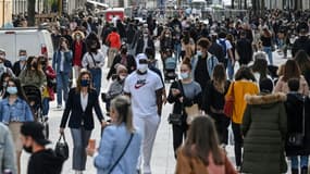 Une rue commerçante de Lyon, le 26 mars 2021