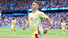 Fermin Lopez avec l'Espagne, le 9 août 2024 aux Jeux olympiques de Paris