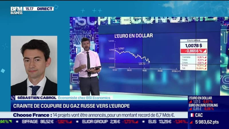 Sébastien Cabrol (BSI Economics) : Crainte de coupure du gaz russe vers l'Europe - 11/07