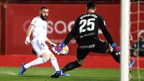 Karim Benzema avec le Real Madrid le 14 mars 2022