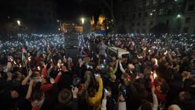 Des manifestants à Budapest, le 26 mars 2024