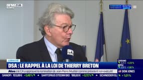 Thierry Breton (commissaire européen au marché intérieur) : le rappel à la loi sur le DSA - 16/10