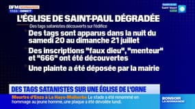 Orne: des tags satanistes découverts sur l'église de Saint-Paul, une plainte déposée