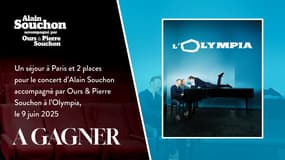 Gagnez un séjour à Paris et 2 places pour le concert d'Alain Souchon accompagné par Ours & Pierre Souchon à l'Olympia le 9 juin