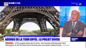 Paris: "Les amis du Champ-de-Mars" déplorent "une suppression assez considérable d'espaces verts" aux abords de la Tour Eiffel