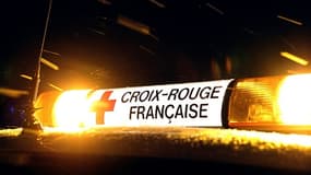 Le logo de la Croix-Rouge française, le 20 février 2012 à Reims