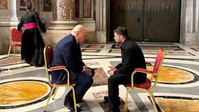 Trump et Zelensky dans la basilique Saint-Pierre de Rome le 26 avril 2025
