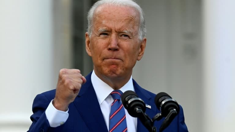 Le président américain Joe Biden s'exprime à l'occasion de la fête nationale à la Maison Blanche, le 4 juillet 2021