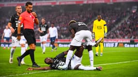 Alidu Seidu victime d'une rupture du ligament croisé du genou gauche lors du match de Ligue 1 entre Rennes et Lille - le 24/11/2024