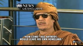 Mouammar Kadhafi lundi soir sur la chaîne américaine ABC.