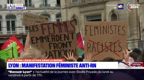 Législatives: manifestation féministe contre l'extrême-droite à Lyon