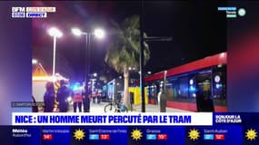 Nice: un homme meurt percuté par le tramway