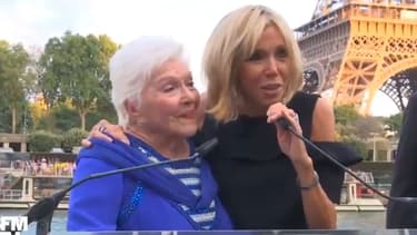 Line Renaud et Brigitte Macron