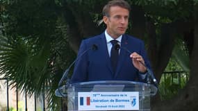 Emmanuel Macron à Bormes-les-Mimosas ce vendredi.
