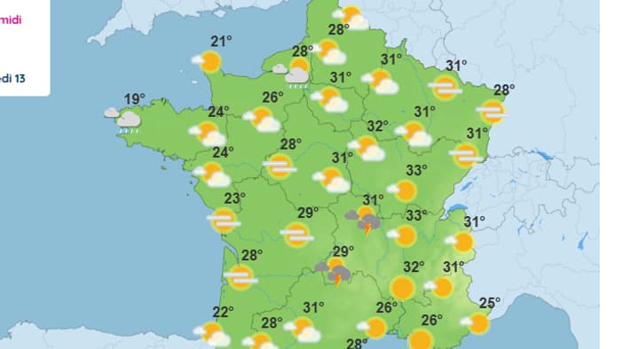 La météo jeudi 12 juin 2025. 
