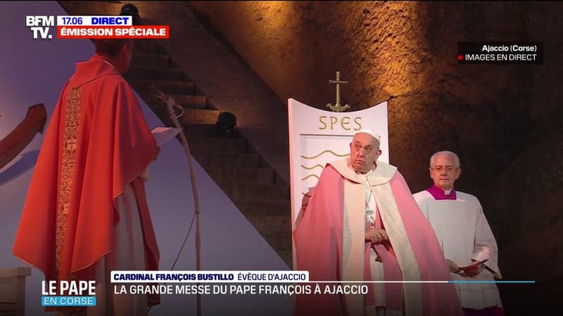 Le cardinal François Bustillo, évêque d'Ajaccio, remercie le pape François pour sa venue en Corse